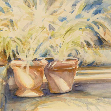 Louis Faye artiste peintre terrasse in Provence