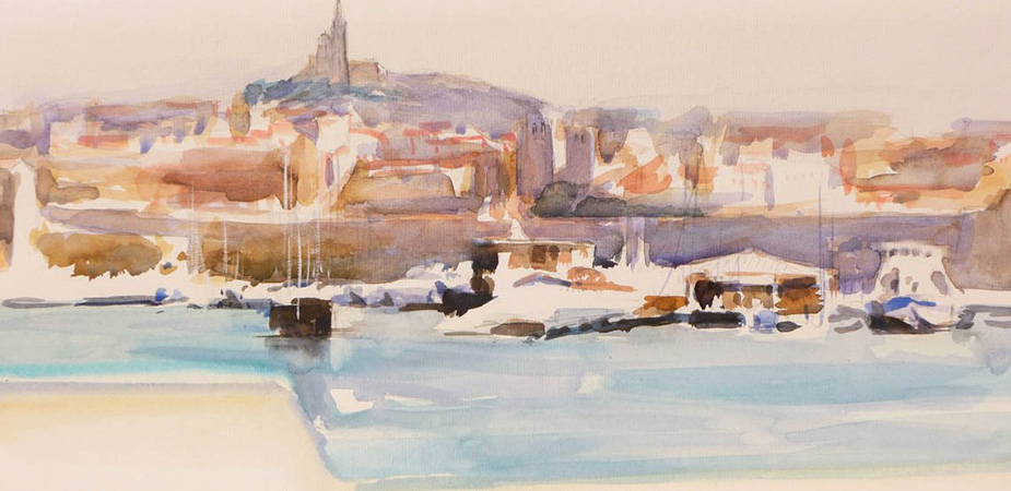 Louis faye artiste peintre watercolour marseille cézanne