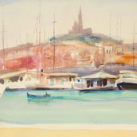 Louis faye artiste peintre marseille le port mucem