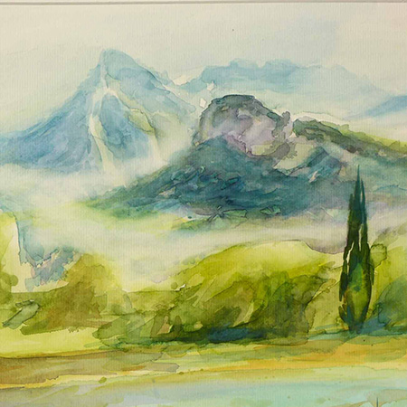 Louis faye artiste peintre, aquarelles des dentelles de montmirail