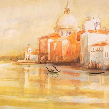 Louis faye artiste venise la lagune watercolours