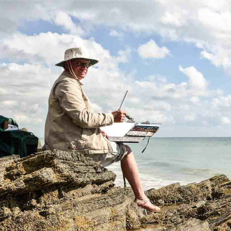 Louis faye artiste peintre ciels de normandie aquarelles 